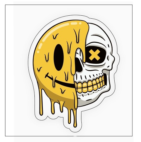 صورت زخمی - استیکرشاپ