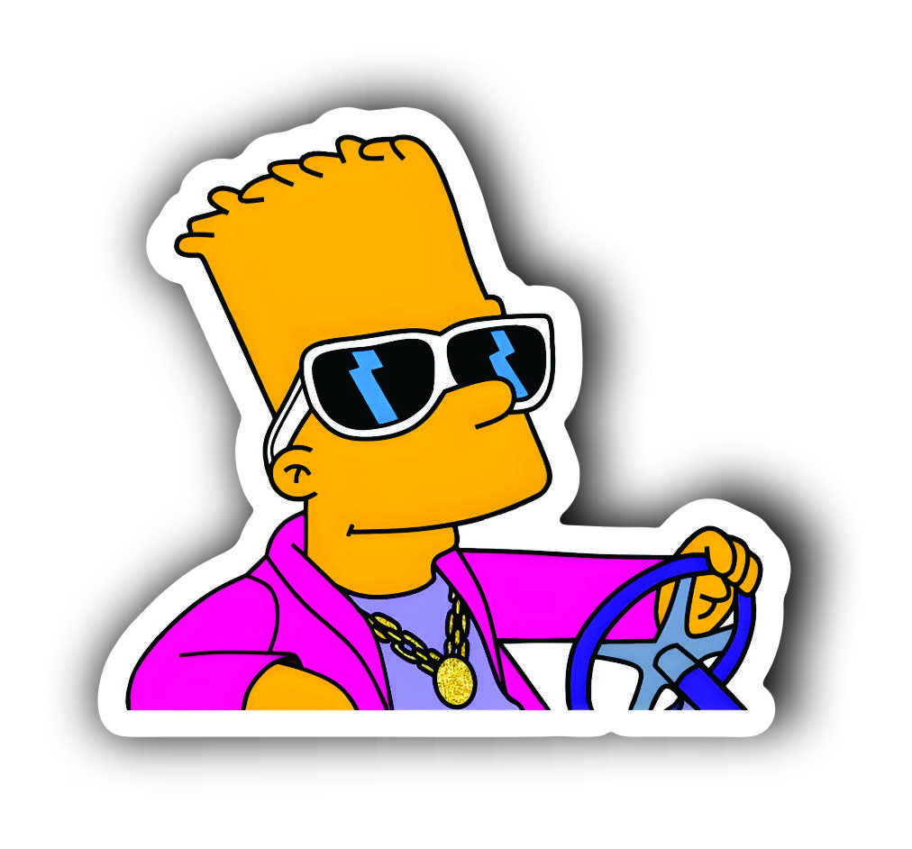 car سیمبسون - استیکرشاپ