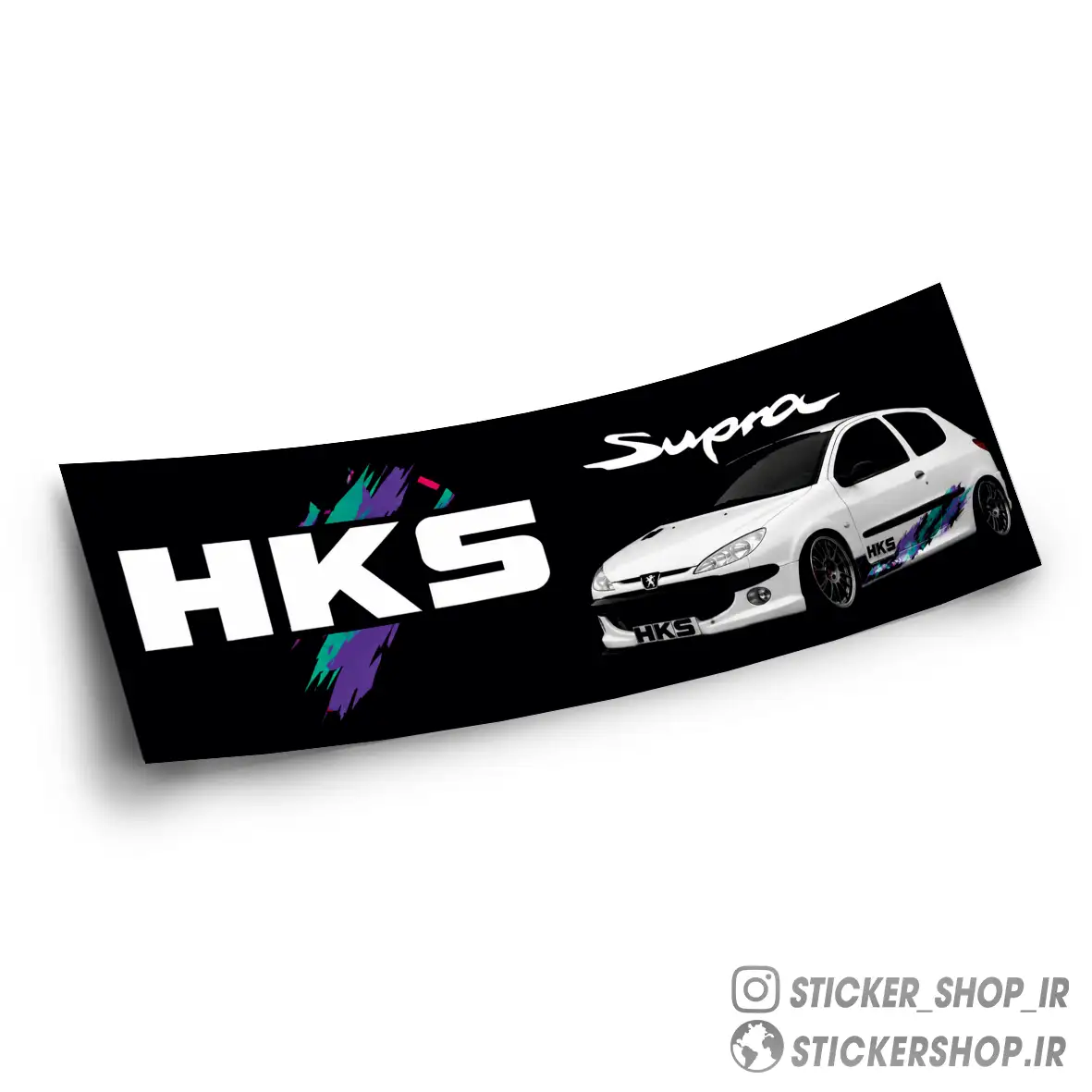 اسلپ استیکر طرح HKS ماشینی - استیکرشاپ