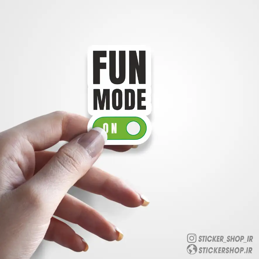 استیکر طرح 085FUN MODE - استیکرشاپ