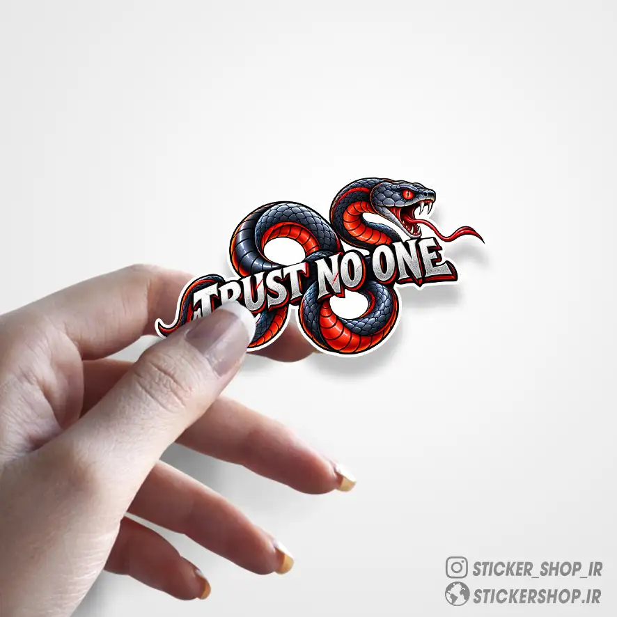 استیکر طرح0134TRUST NO ONE - استیکرشاپ