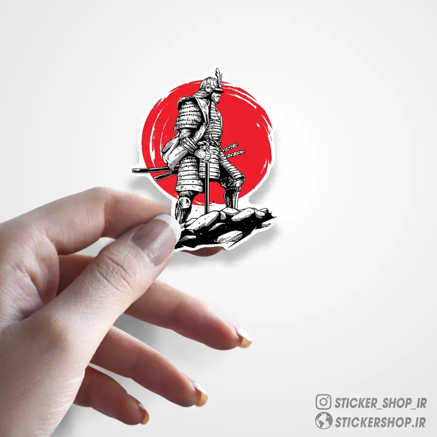 استیکر طرح0213Samurai - استیکرشاپ