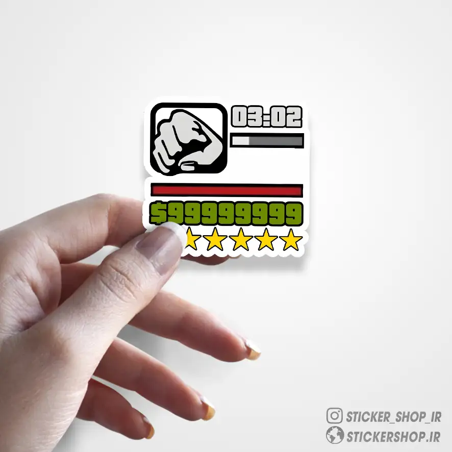 استیکر طرح جی تی ای0247 - استیکرشاپ