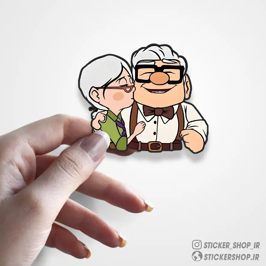 استیکر طرح0341Ellie and Carl - استیکرشاپ