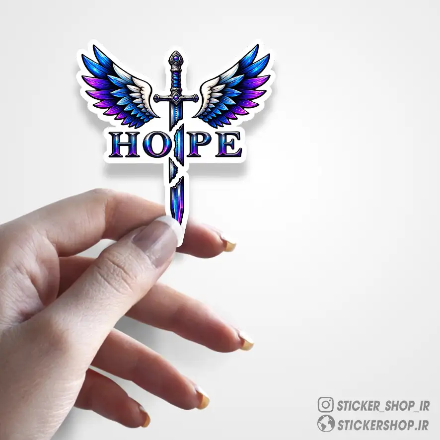 استیکر طرح0347HOPE - استیکرشاپ