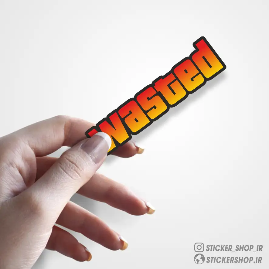 استیکر طرح0359Wasted - استیکرشاپ