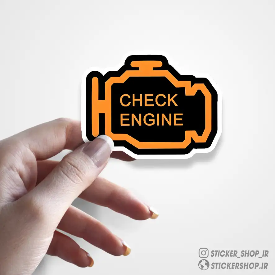 استیکر طرح0538CHECK ENGINE - استیکرشاپ