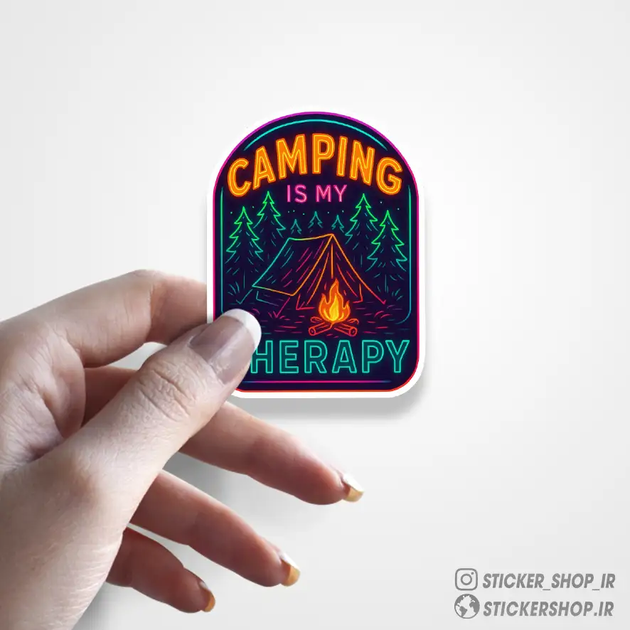 استیکر طرح0581CAMPING - استیکرشاپ