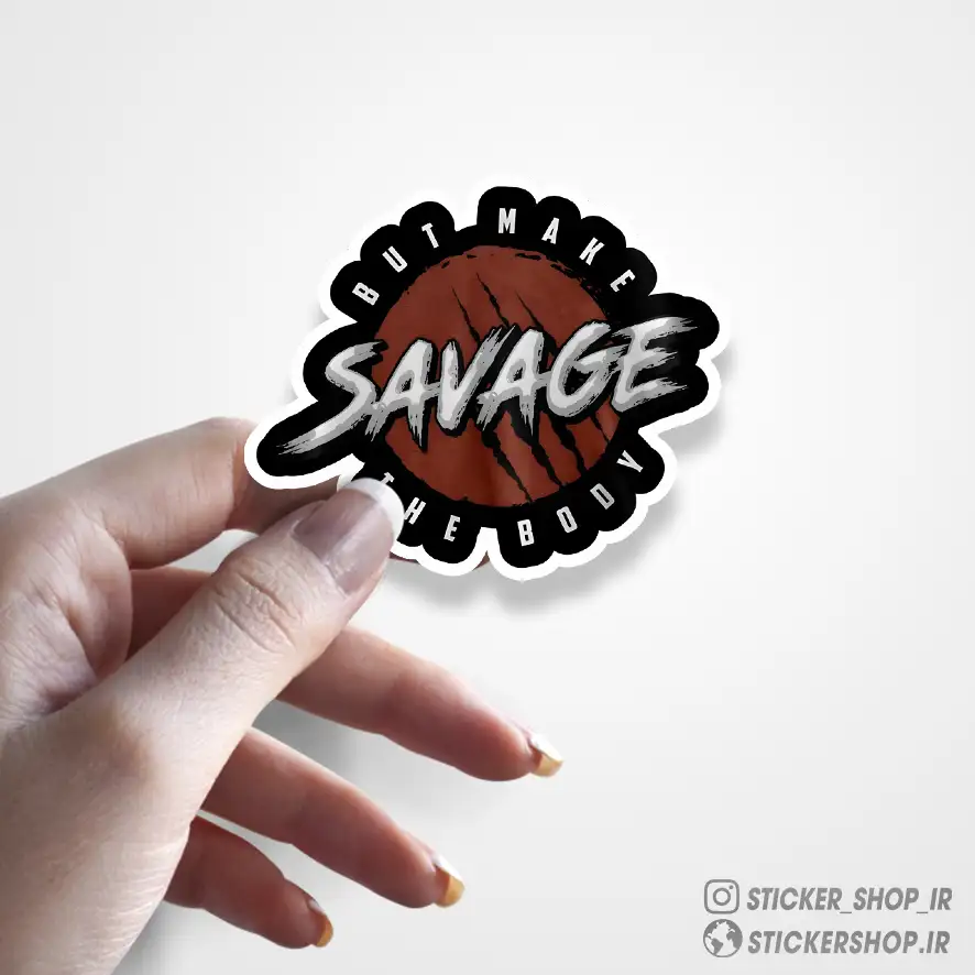 استیکر طرح0604SAVAGE - استیکرشاپ