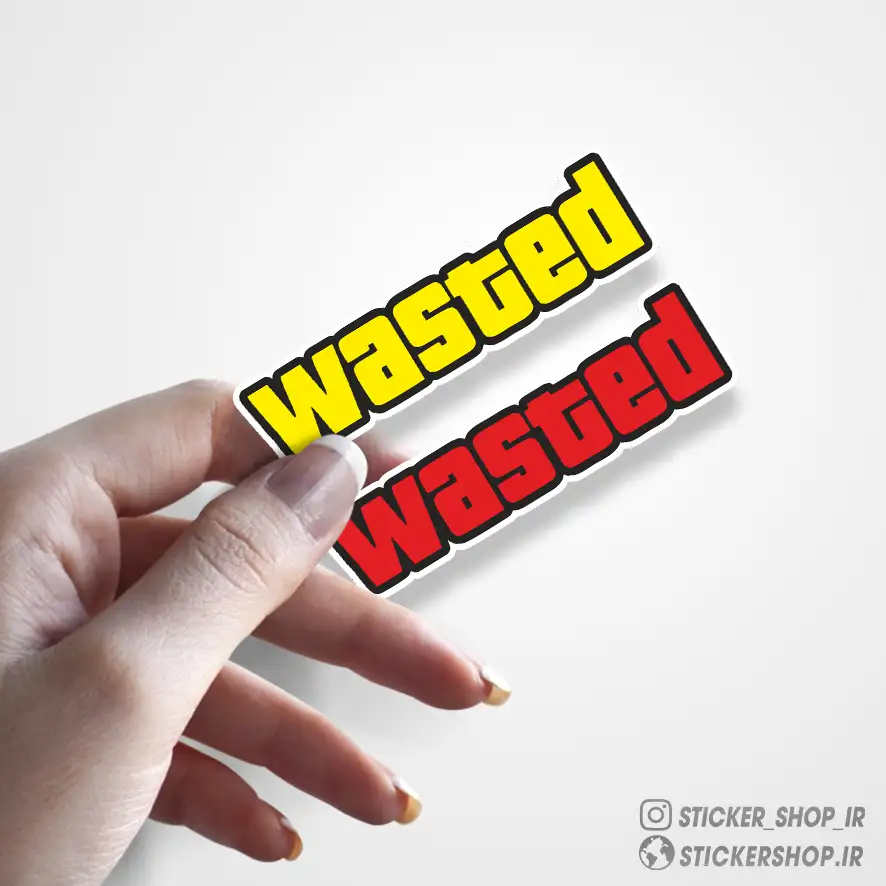 استیکر طرح0666WASTED - استیکرشاپ