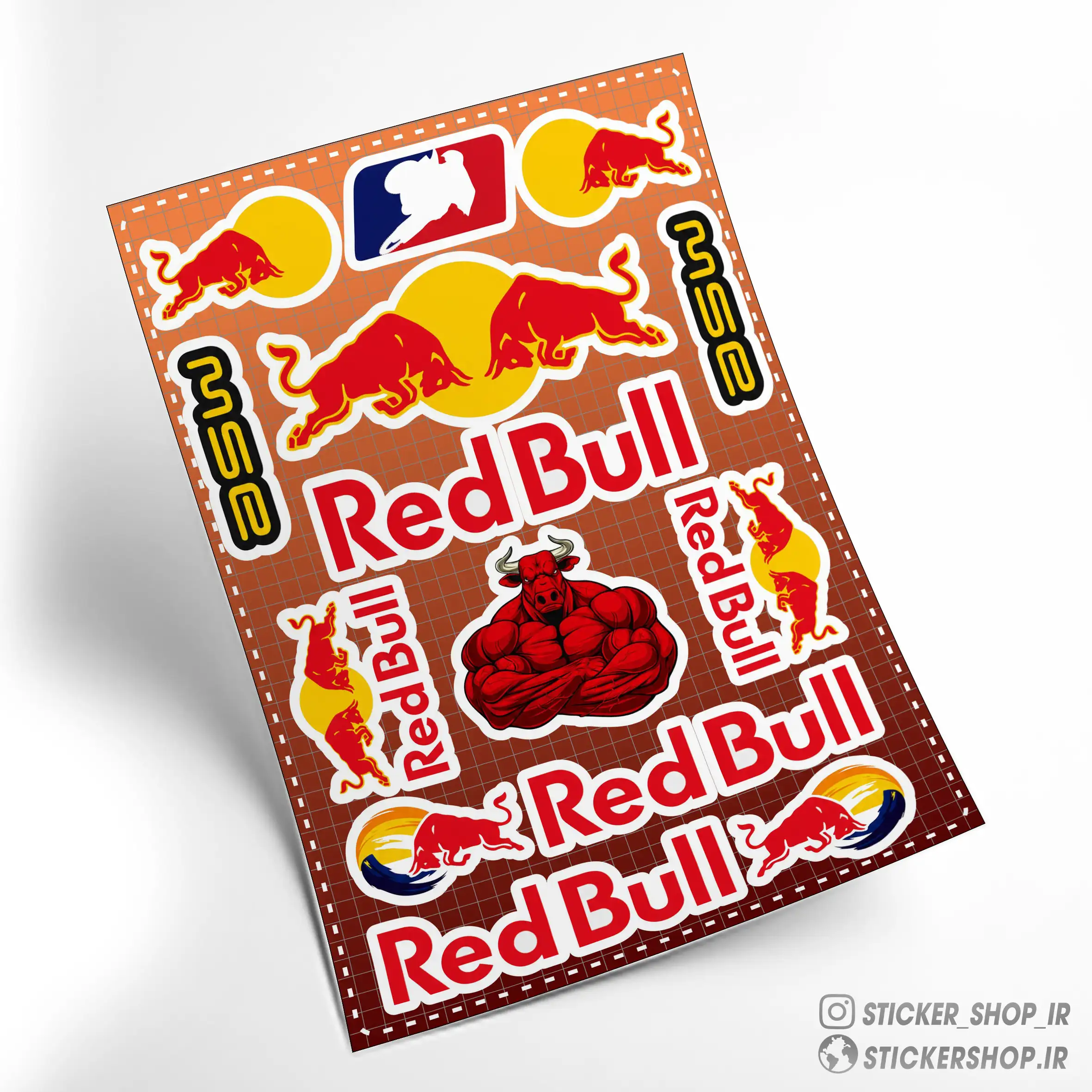 پک استیکر طرح020RED BULL  - استیکرشاپ