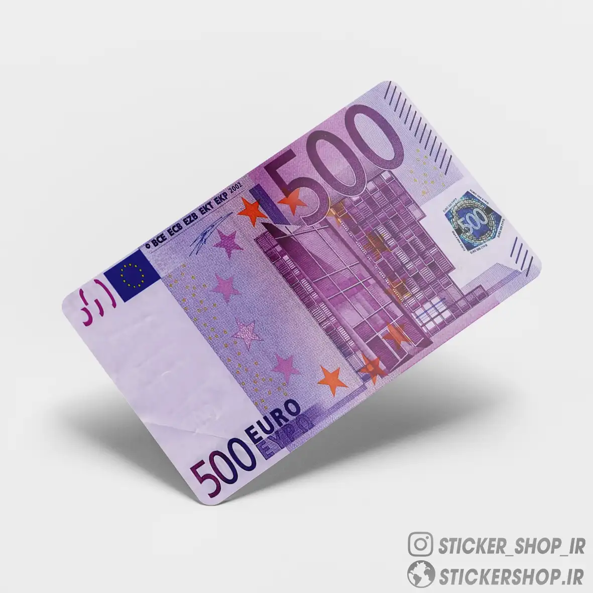 اسکین کارت اسکناس طرح یورو 080 - استیکرشاپ
