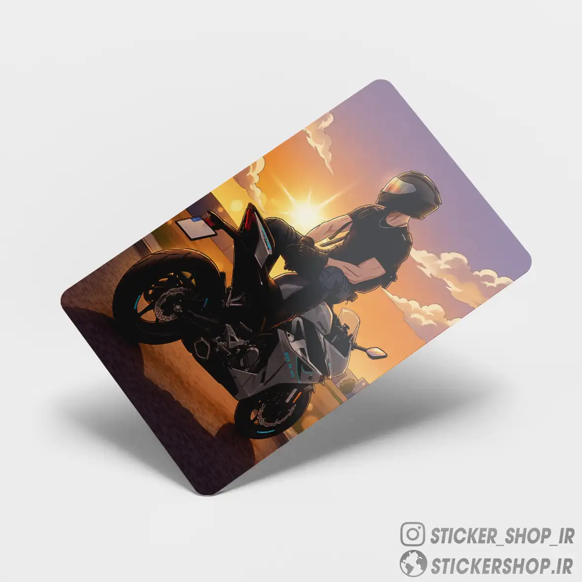 اسکین کارت موتور سوار 0132 - استیکرشاپ