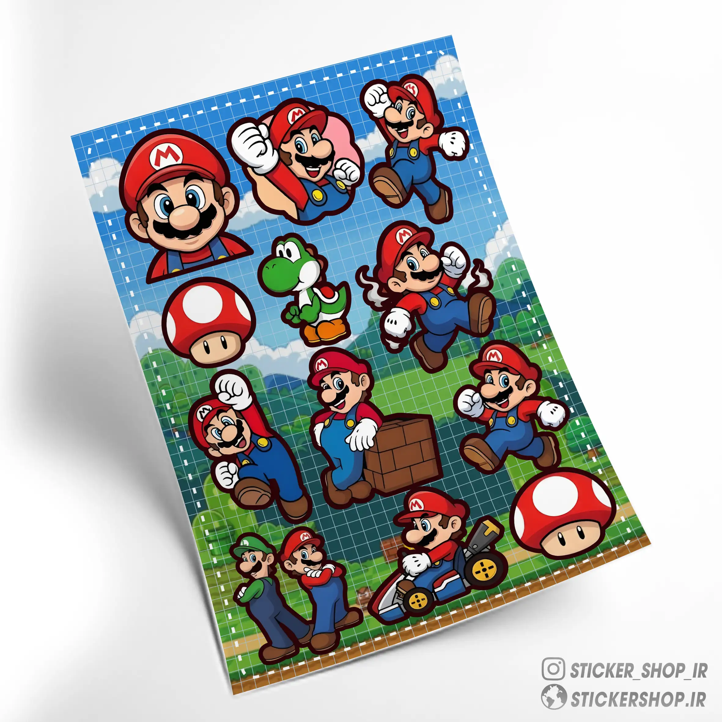 پک استیکرطرح0124SUPER MARIO - استیکرشاپ